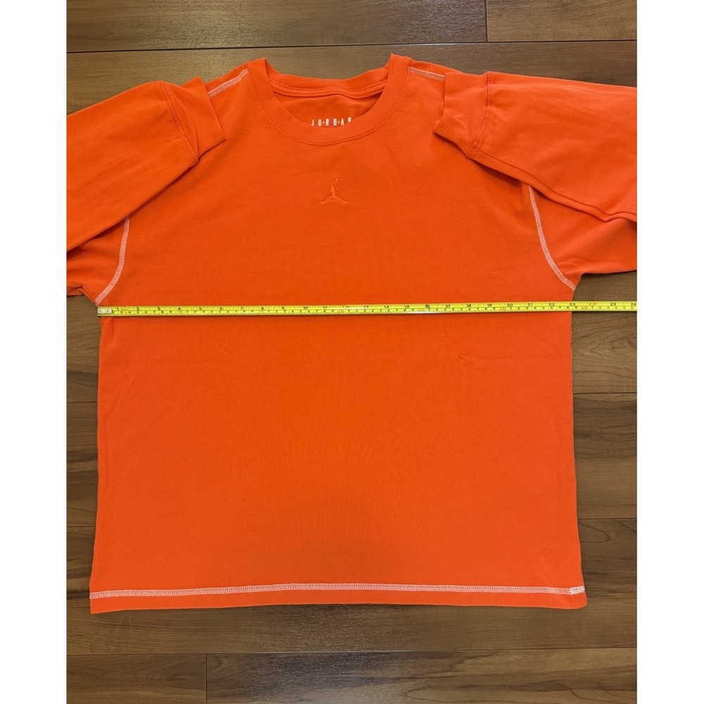 Jordan Flight Heavyweight Long Sleeve Crew T-Shirt Orange IF1829-673 Mens Medium - Picture 11 of 11